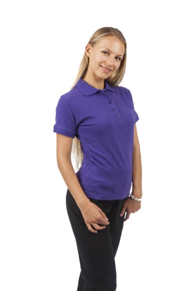Ladies 100% Cotton Pique Knit Polo - Image 3