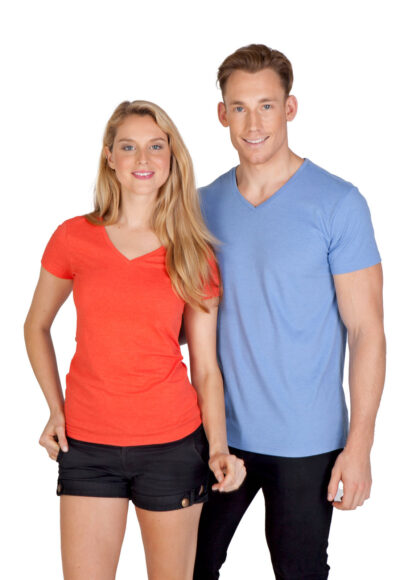 Mens Marl V-neck Tee - Image 4