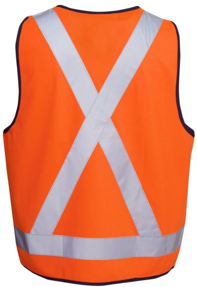 BWV83 Hi Vis Safety Vest with reflectie tape X pattern - Image 4