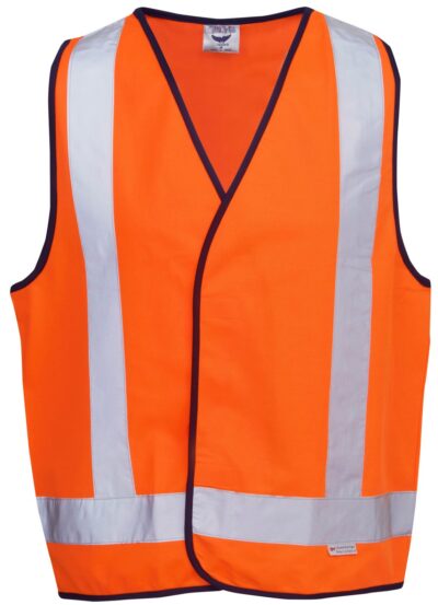 BWV83 Hi Vis Safety Vest with reflectie tape X pattern - Image 3