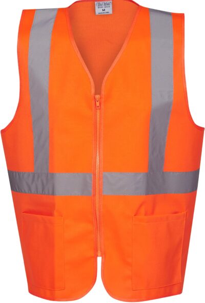 BWV84 Hi Viz safety vest with zipper front - Image 4
