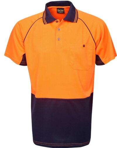 BWP64 Hi Viz Raglan Short sleeve Polo - Image 3