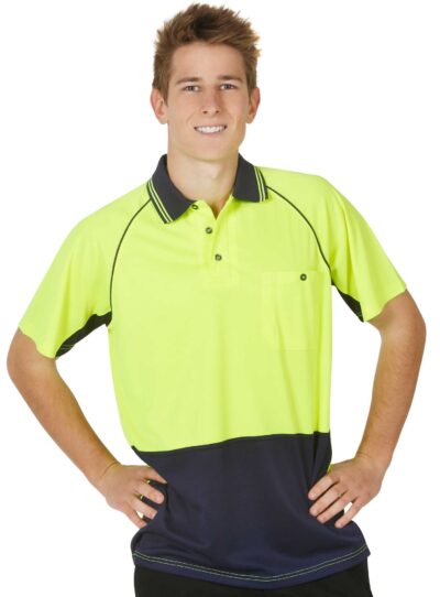 BWP64 Hi Viz Raglan Short sleeve Polo