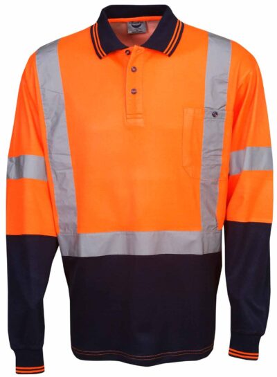 BWP74 Cotton Back True dry D/N Long sleeve Polo - Image 3