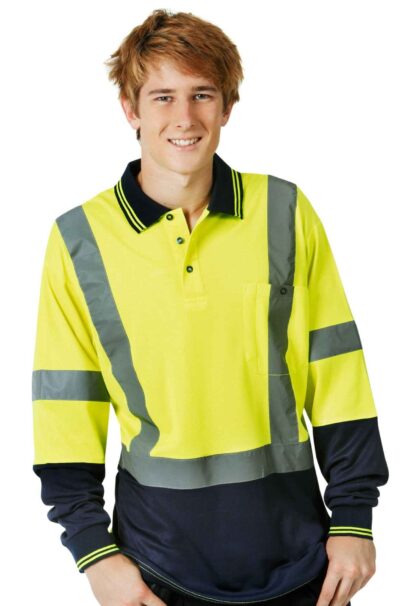 BWP74 Cotton Back True dry D/N Long sleeve Polo