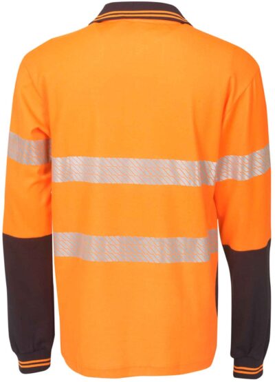 BWP76 Segment taped cotton back L/sleeve Polo - Image 4