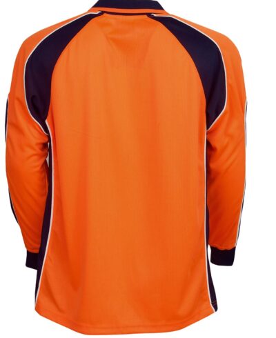 BWP86 Hi Vis Cooldry Side panel long sleeve polo - Image 2