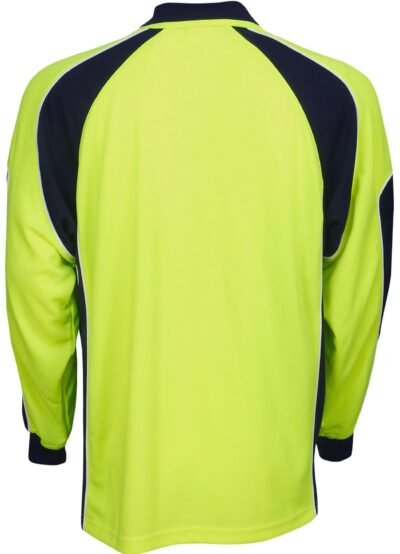 BWP86 Hi Vis Cooldry Side panel long sleeve polo - Image 3