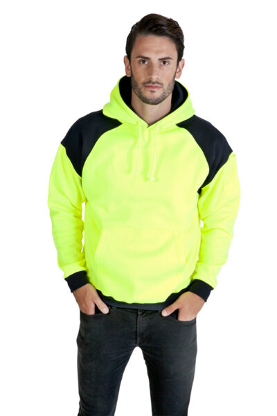 Adult Shoulder Panel Contrast Hoodie F303HPW