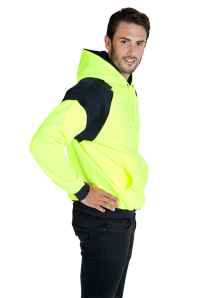 Adult Shoulder Panel Contrast Hoodie F303HPW - Image 3