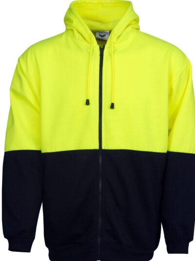 Hi Vis Full Zip Fleecy Hoodie F94 - Image 2
